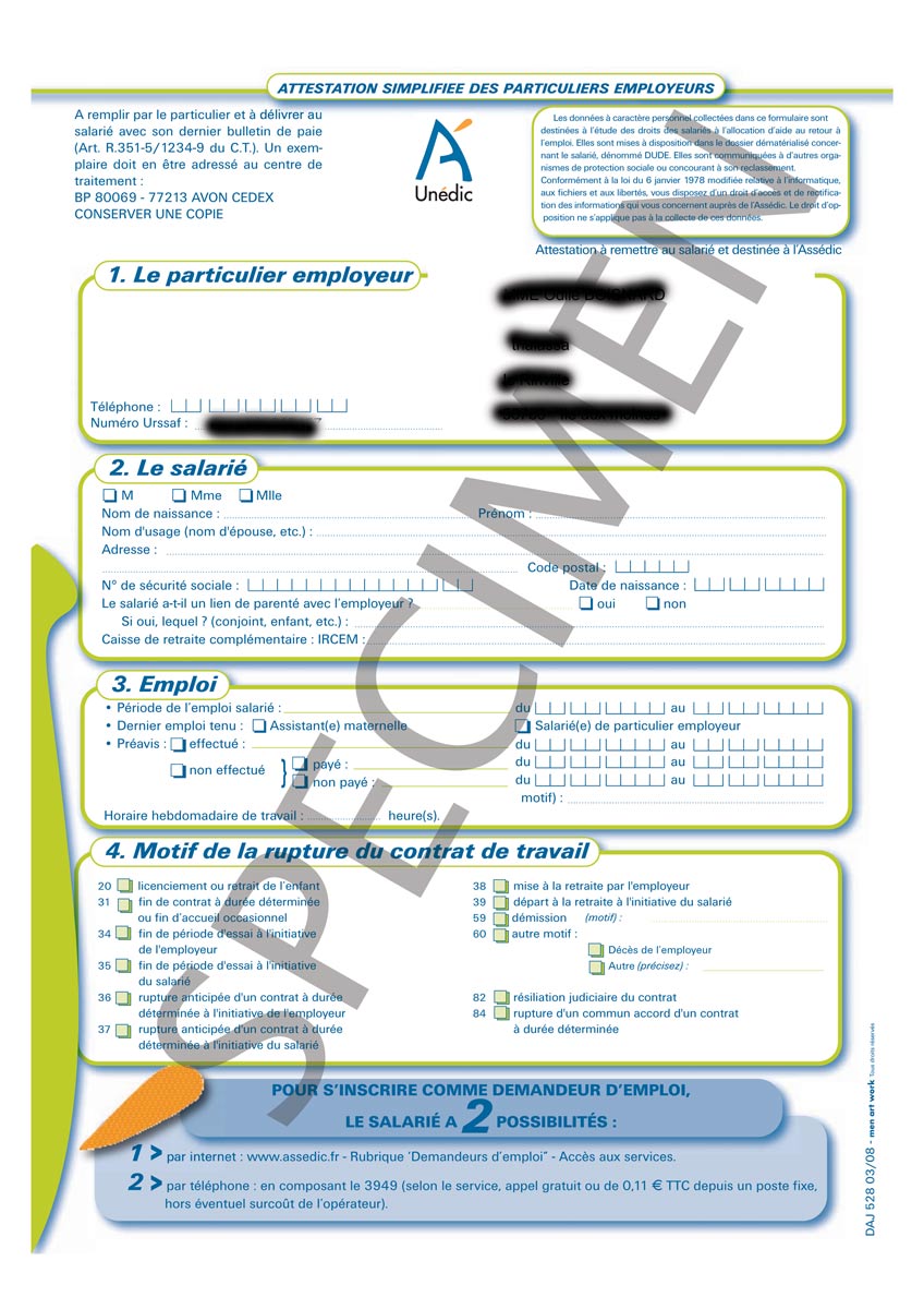 comment avoir une attestation pole emploi